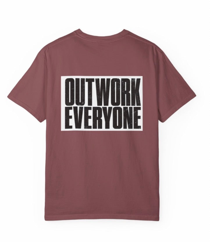 The “Outwork Everyone” tee