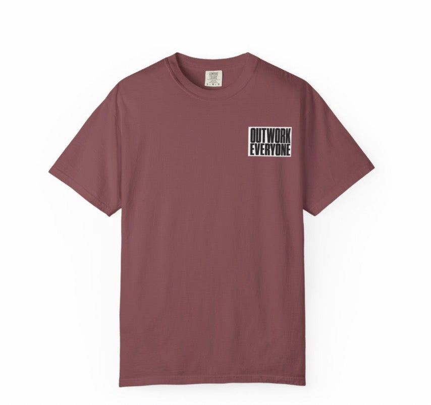 The “Outwork Everyone” tee